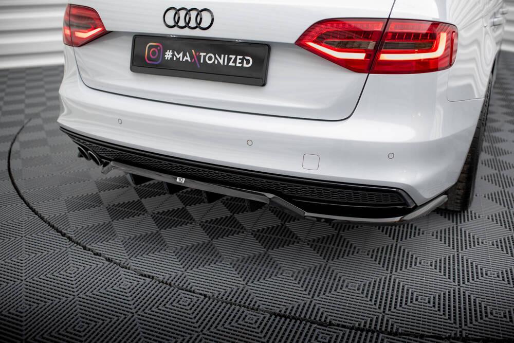 Zentraler Hinterer Splitter für Audi A4 Competition B8 Facelift von Maxton Design