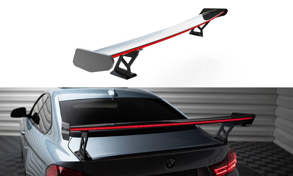 Carbon Heckspoiler mit Aufnahme Außen und LED-Licht für BMW M4 F82 von Maxton Design