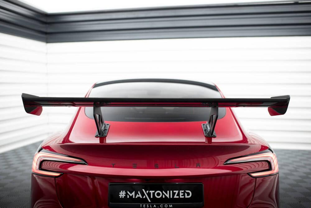 Carbon Heckspoiler mit Aufnahme Innen für Tesla Model 3 von Maxton Design