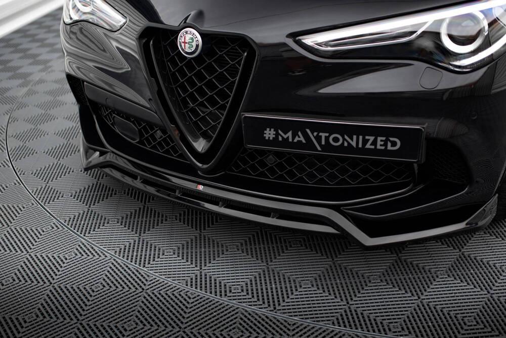 Front Lippe / Front Splitter / Frontansatz für Alfa Romeo Stelvio Quadrifoglio 949 von Maxton Design