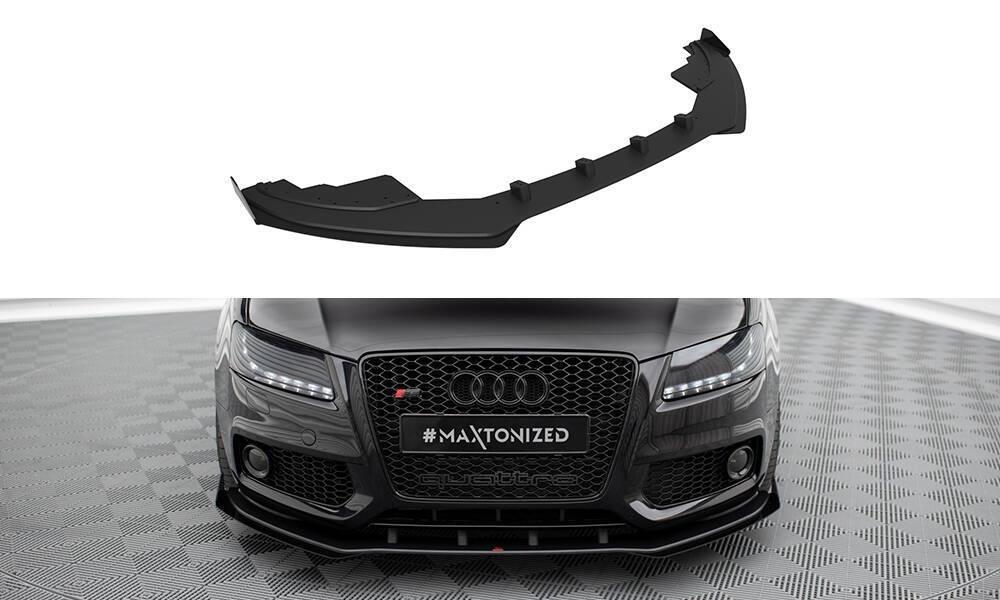 Front Lippe / Front Splitter / Frontansatz Street Pro mit Flaps für Audi A5 S-Line / S5 8T von Maxton Design