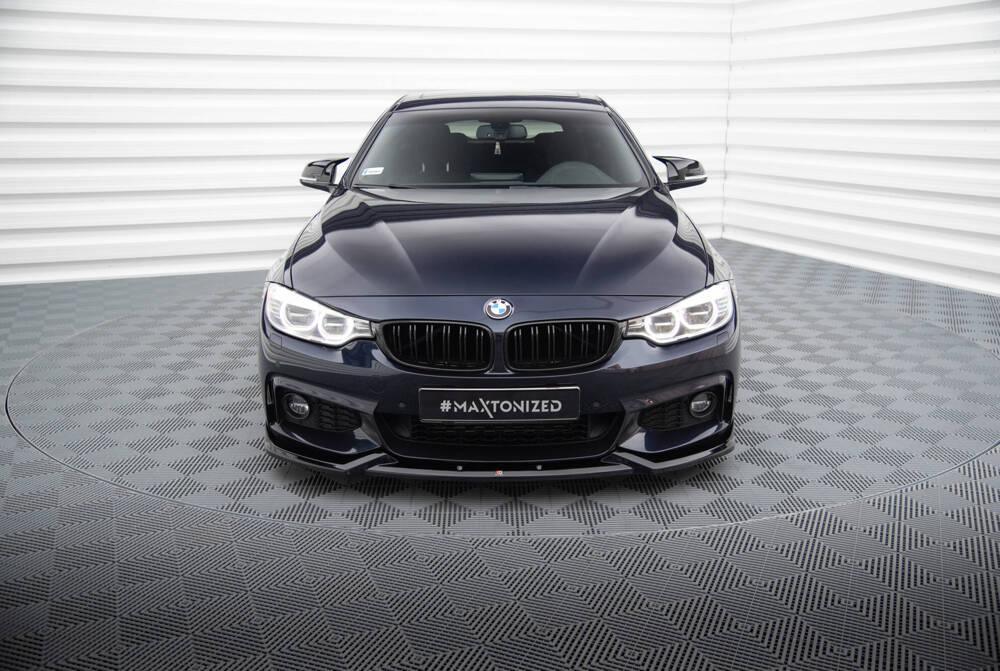 Front Lippe / Front Splitter / Frontansatz V.1 für BMW 4er Gran Coupe F36 M-Paket von Maxton Design