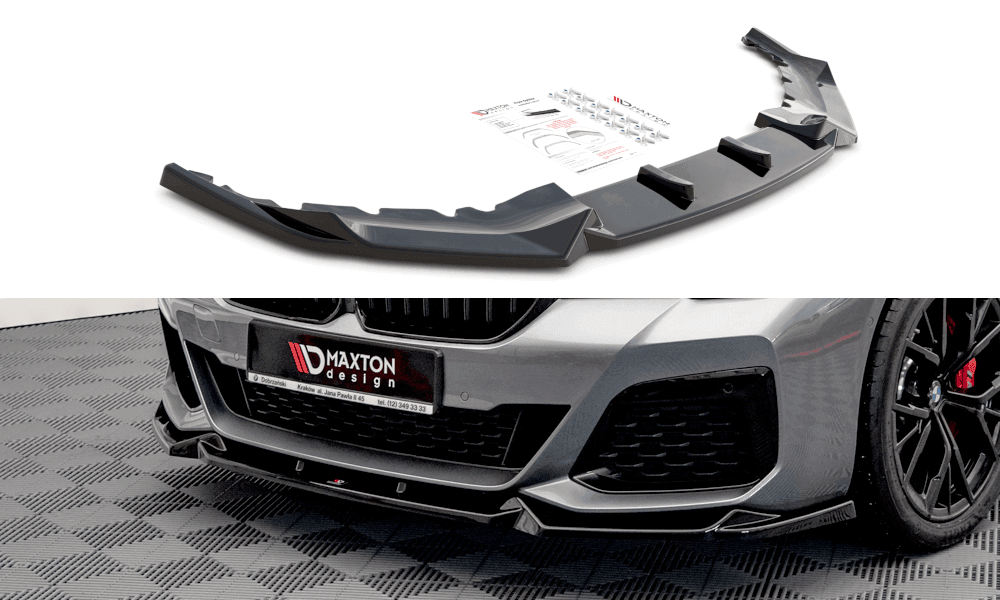 Front Diffusor / Front Splitter / Cup Schwert / Frontansatz V.1 für BMW 5er G30 Facelift M-Paket von Maxton Design