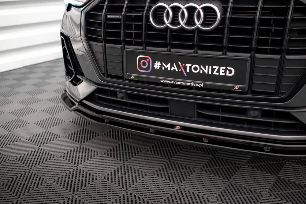 Front Lippe / Front Splitter / Frontansatz V.2 für Audi Q3 F3 S-Line von Maxton Design