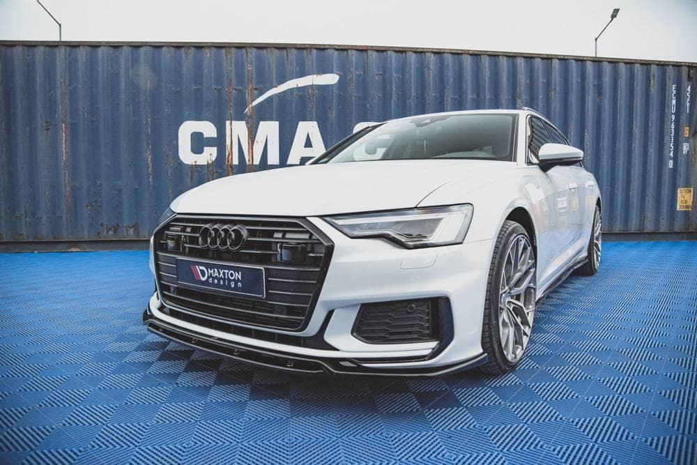 Front Diffusor / Front Splitter / Cup Schwert / Frontansatz V.3 für Audi A6 S-Line / S6 C8 von Maxton Design