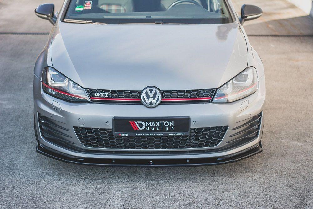 Front Lippe / Front Splitter / Frontansatz V.1 für VW Golf 7 GTI von Maxton Design