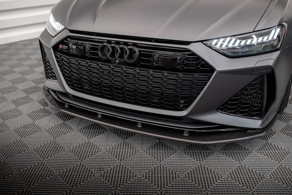 Carbon Front Lippe / Front Splitter / Frontansatz für Audi RS7 C8 von Maxton Design