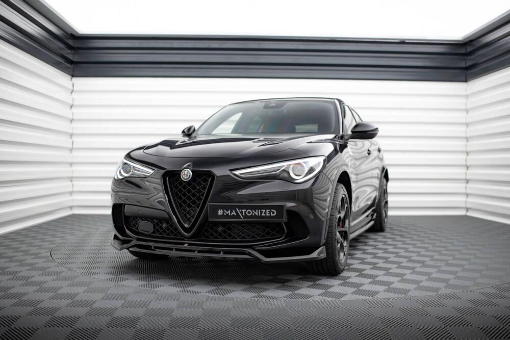 Front Lippe / Front Splitter / Frontansatz für Alfa Romeo Stelvio Quadrifoglio 949 von Maxton Design