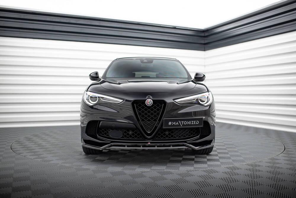 Front Lippe / Front Splitter / Frontansatz für Alfa Romeo Stelvio Quadrifoglio 949 von Maxton Design