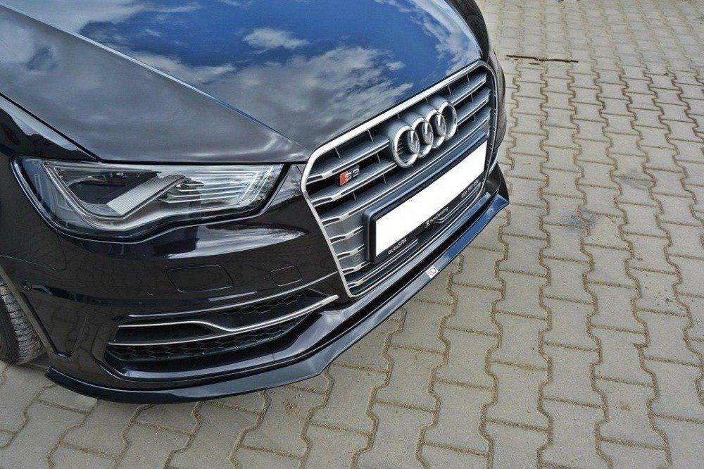 Front Splitter / Cup Schwert / Frontansatz für Audi A3 S-Line 8V Sportback von Maxton Design