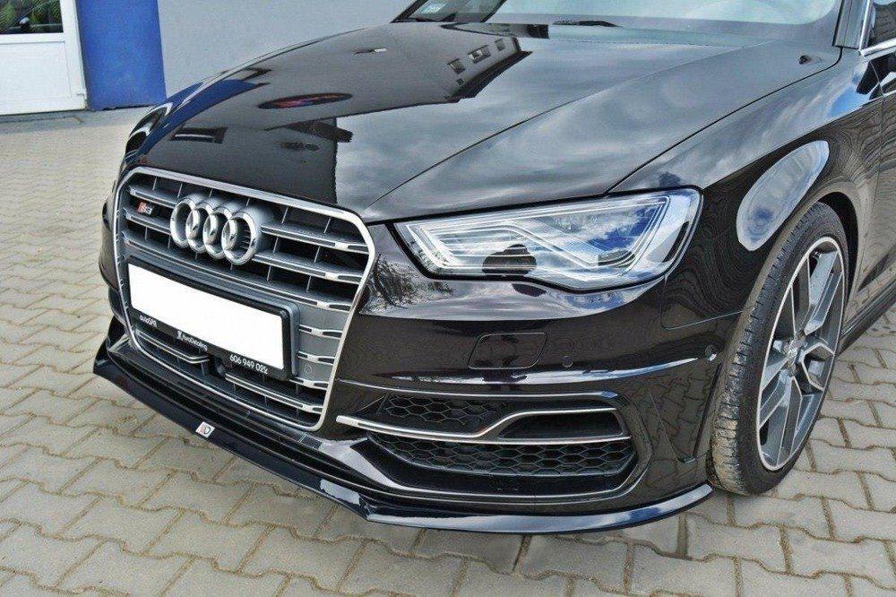 Front Splitter / Cup Schwert / Frontansatz für Audi A3 S-Line 8V Sportback von Maxton Design