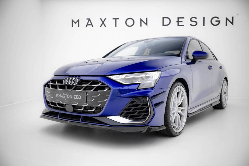 Front Lippe / Front Splitter / Frontansatz V.2 für Audi A3 S-Line Limousine 8Y Facelift von Maxton Design