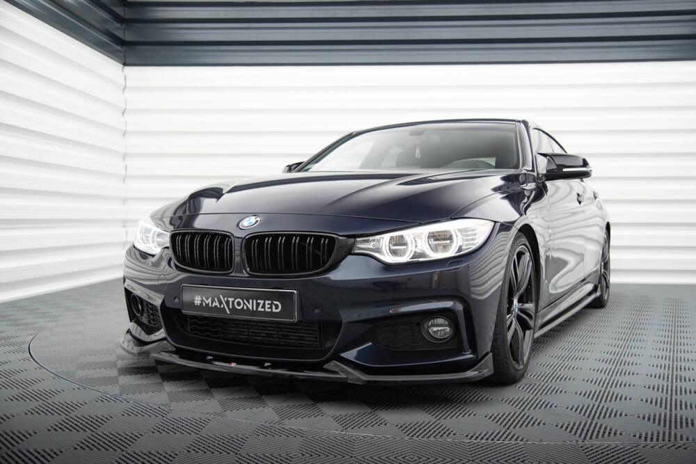 Front Lippe / Front Splitter / Frontansatz V.1 für BMW 4er Gran Coupe F36 M-Paket von Maxton Design