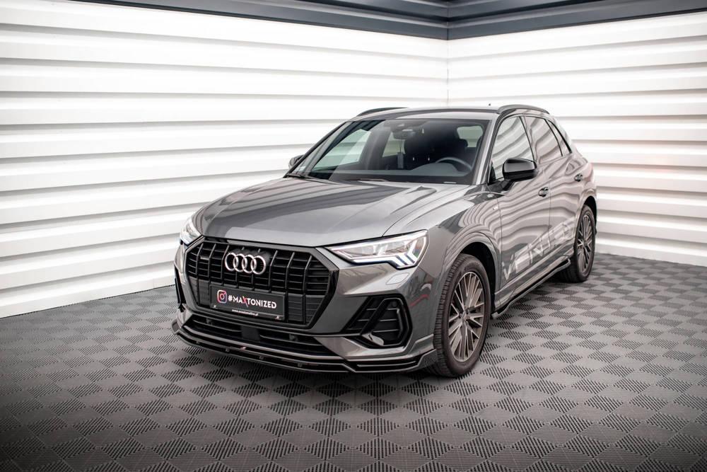 Front Lippe / Front Splitter / Frontansatz V.2 für Audi Q3 F3 S-Line von Maxton Design