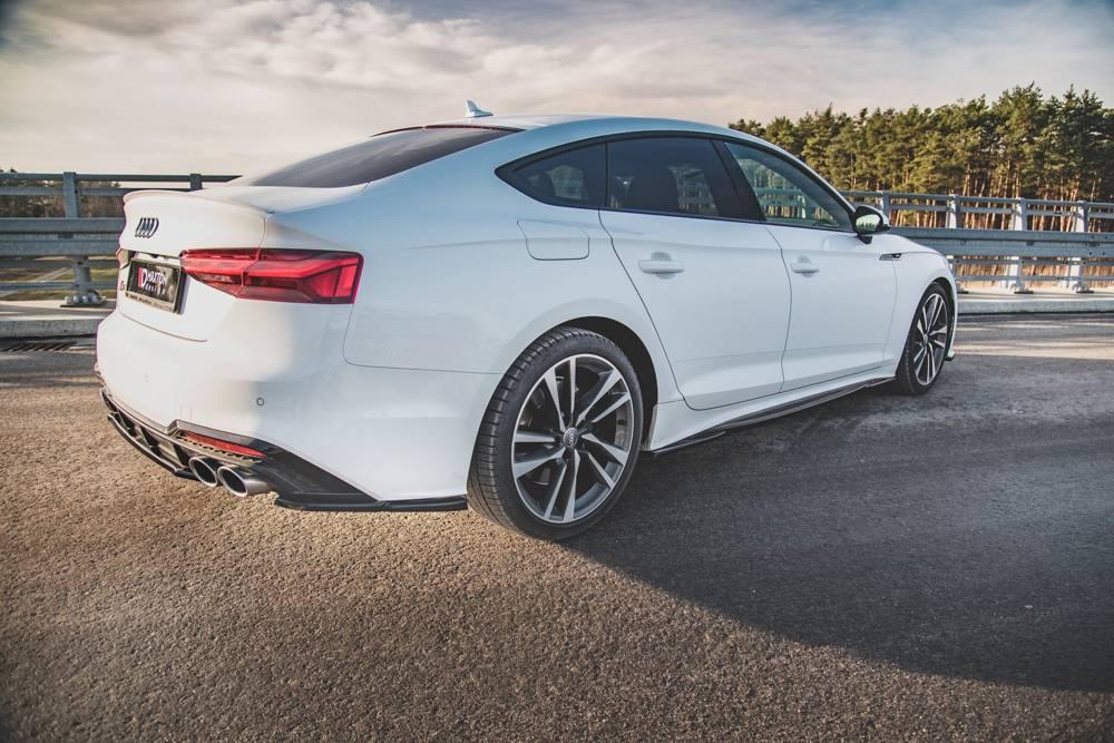 Seitliche Heck Diffusor Erweiterung für Audi A5 5F Sportback FL S-Line von Maxton Design