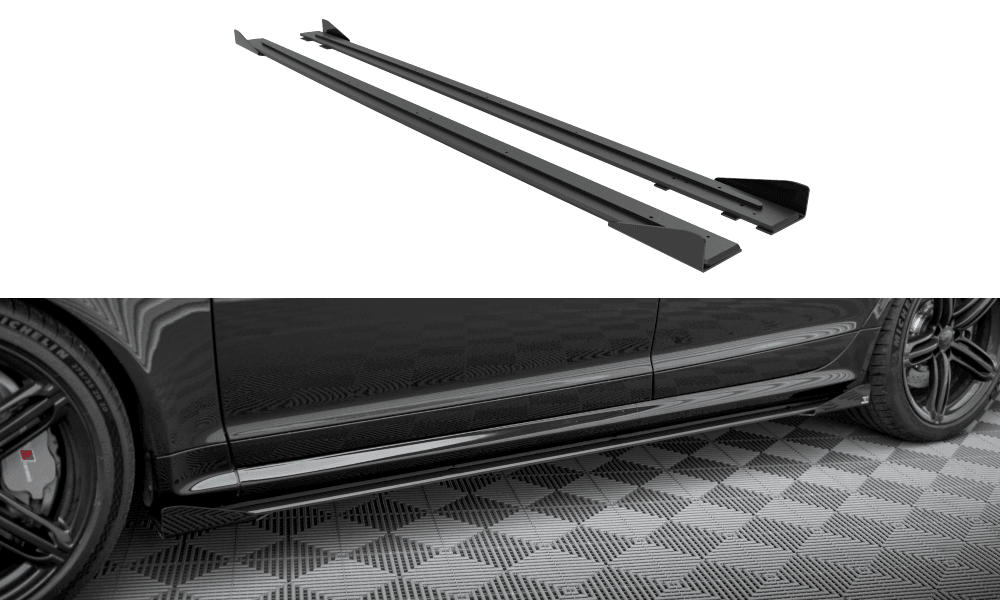 Seitenschweller Erweiterung Street Pro mit Flaps für Audi RS6 4F von Maxton Design