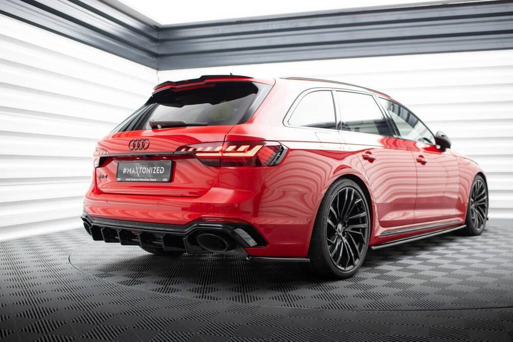 Seitliche Heck Diffusor Erweiterung für AUDI RS4 Avant B9 von Maxton Design